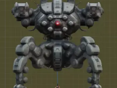 Quat-Robot 3DModel Low-poly 3D model