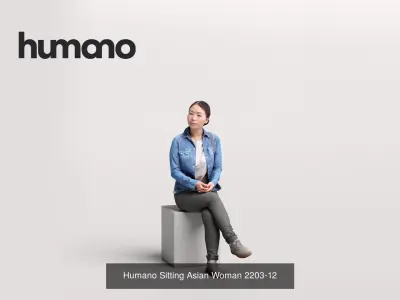 Humano 6-Pack - SITTING SEATED MAN WOMAN PEOPLE - 6x 3D models B