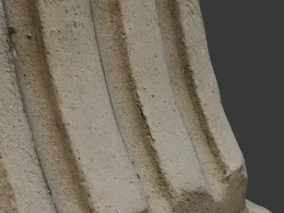 Architectural Concrete Column Support 3D Scan Low-poly 3D model