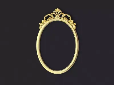 mirror gold frame 3D model get