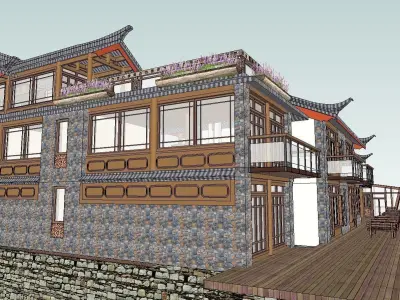 Bed and Breakfast - Chinese Architecture 3D model