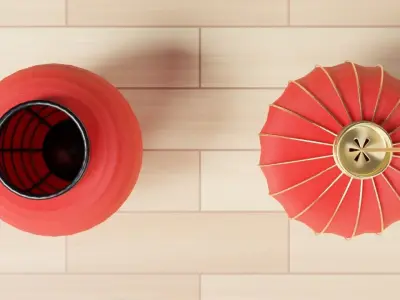 Hanging Latern Lamp 3D model