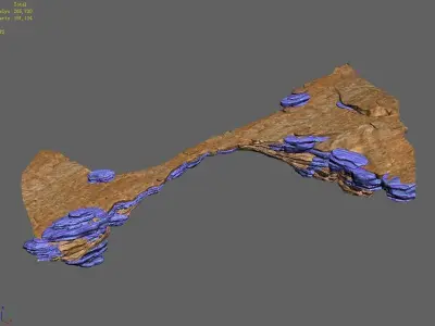 Mountain type - bridge 05 3D model
