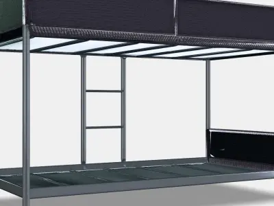 TUFFING Bunk bed frame Low-poly 3D model