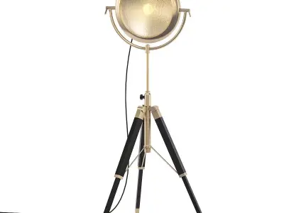 TRIPOD floor lamp with gold light 3D model