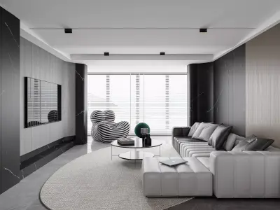 apartment interior scenes    3D model 23