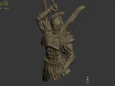 Mountain Sculpture - Stone Statue 06 3D model