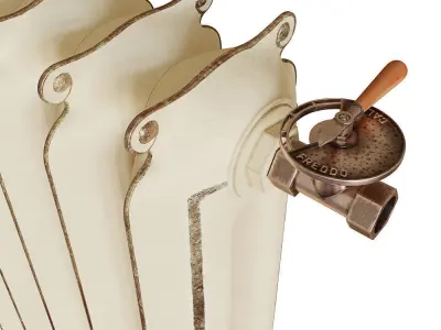 Retro radiator Free 3D model