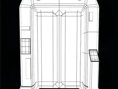 Sci fi Door 3D model 6