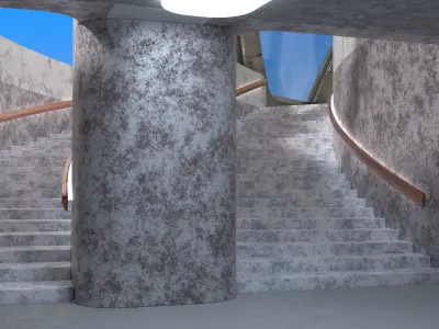 medium hexagon dome with an underground entrance 3D model