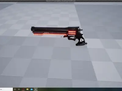Sci-fi Pistol Magnum Weapon 3d Model Low-poly 3D model