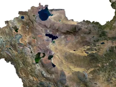 Mongolia Terrain 3D Map 3D model