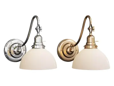 FITTER SINGLE SWING ARM SCONCE Low-poly 3D model