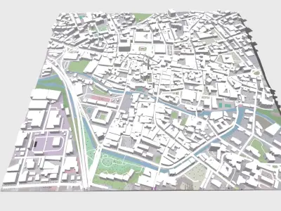 Cityscape Monza Italy 3D model