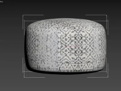 POUF LIV 40X60 SEA BLUE 3D model