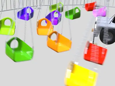 Amusement ride - Swinger 3D model