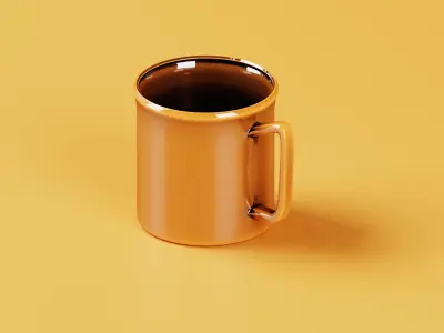Ceramic Mug 3D Model Low-poly 3D model