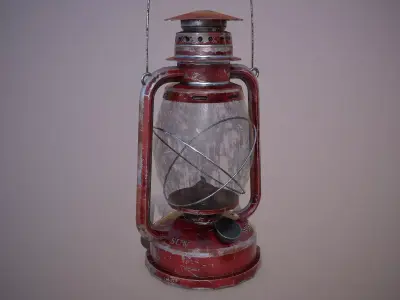Lantern Low poly PBR old Low-poly 3D model