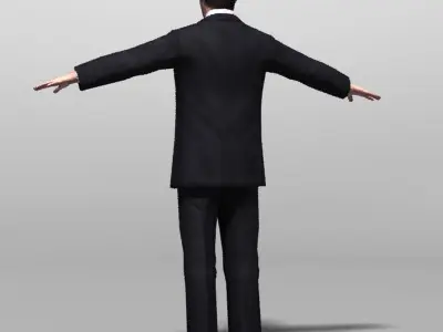 Man in suit - in suit Low-poly 3D model