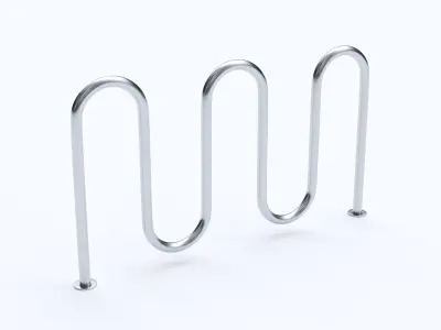 Bicycle Parking Wave Rack 3D model