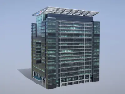 London 5 Canada Square Low-poly 3D model