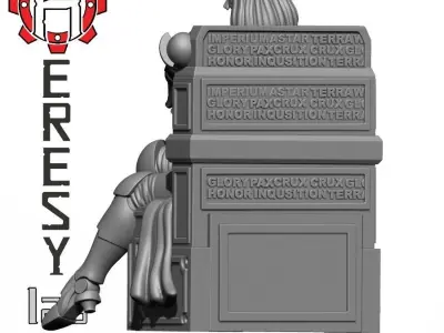 Heresylab HL263 - Sci Fi Female Marine Guard Pin-Up 3D print model