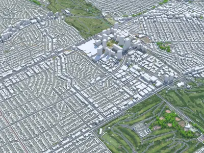 Beverley Hills California USA Low-poly 3D model