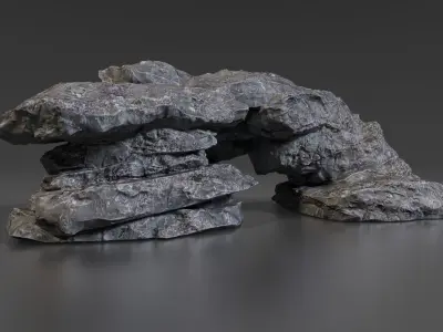 Cliff Rock 001 Low-poly 3D model