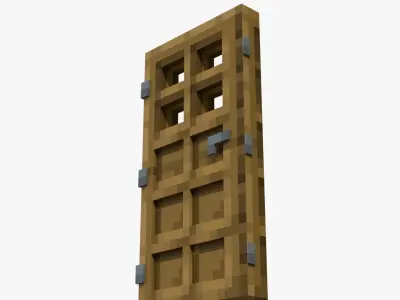 Minecraft Door Low-poly 3D model
