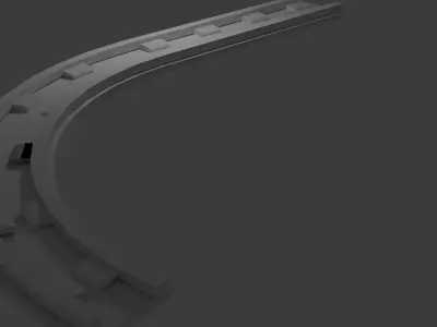 Metro Tracks  Free low-poly 3D model