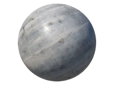 Damaged wet concrete road texture 3D model