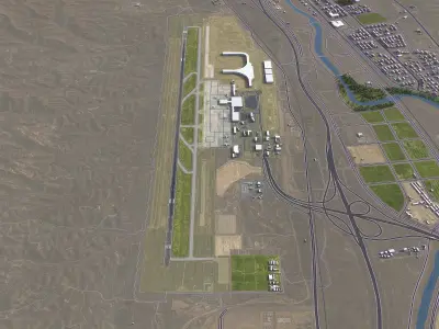 Xining - Airport - XNN Low-poly 3D model