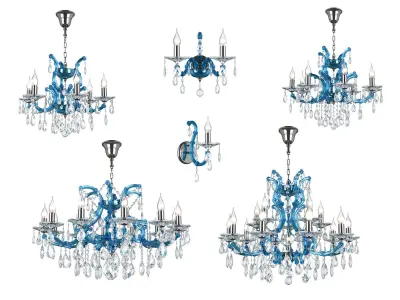 698 ChampaBlu Osgona Collection of Crystal Lamps 3D Model Pack