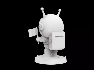 Chunky Space Explorer Cartoon Figurine 3D print model