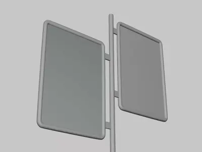 Billboard Stand - Geometry Only No Textures No Materials 3D model