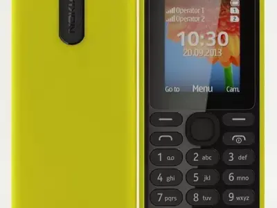 Nokia 108 Dual SIM Yellow 3D model