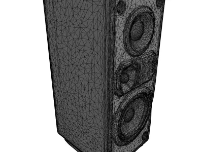 Modern Floor Standing HiFi Speaker Low-poly 3D model