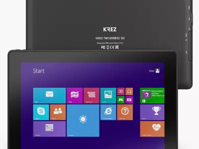 Krez TM1005B32 Slim 3G tablet Low-poly 3D model