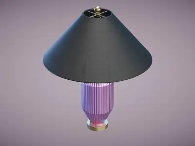 Glass Table Lamp Low-poly 3D model