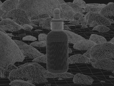 Cosmetic Dropper Natural Environment Bottle Scene  3D model