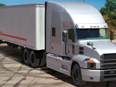  Semi Truck with Trailer Generic Simple Interior 