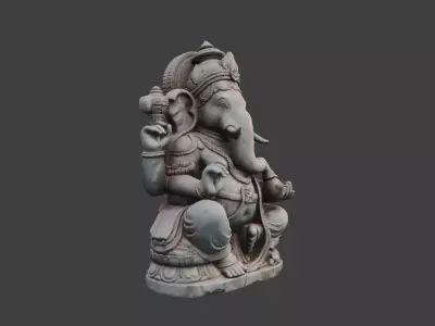 Ganesha Statue Low-poly 3D model