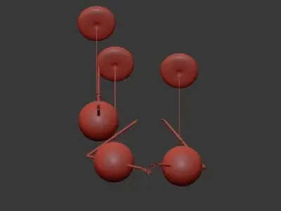 Nuvola Black Three Lights Contemporary  3D model