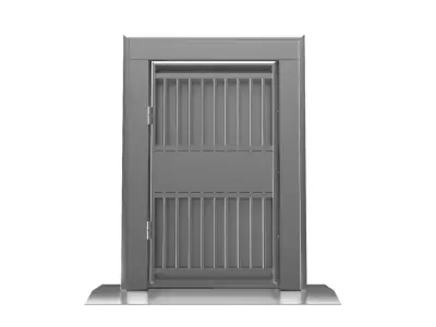 Vault Room Iron Door Low-poly 3D model