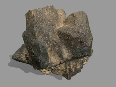 Rock Set Low-poly 3D model
