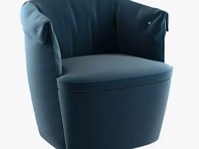 Overpass padded armchair di favaretto for b-line 3D model