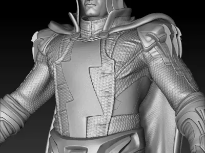 Shazam statue of superhero 3D print model
