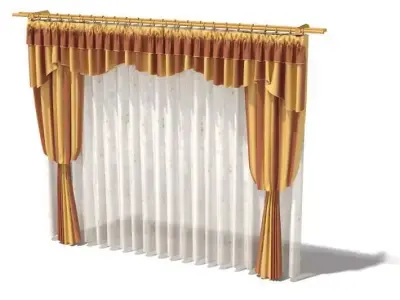 Gold Curtain Set 3D model