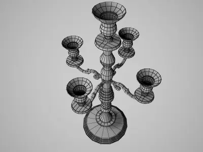 Antique Candle Holder 3D model buy