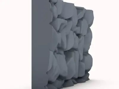 Architectural Stone Barrier Module 3D print model purchase